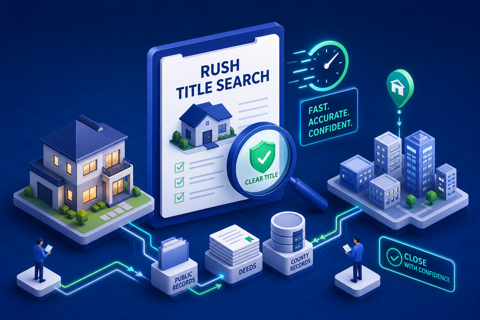 IsRush title searches help investors close quickly without liens or judgements on title